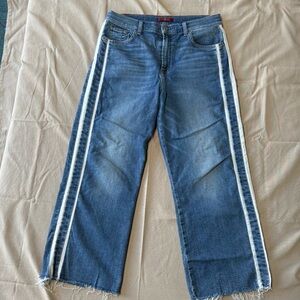 7 For All Mankind Womens Cropped Alexa Jeans White Side
Stripe Size 31